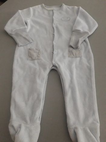 Pyjama bleu ciel et gris