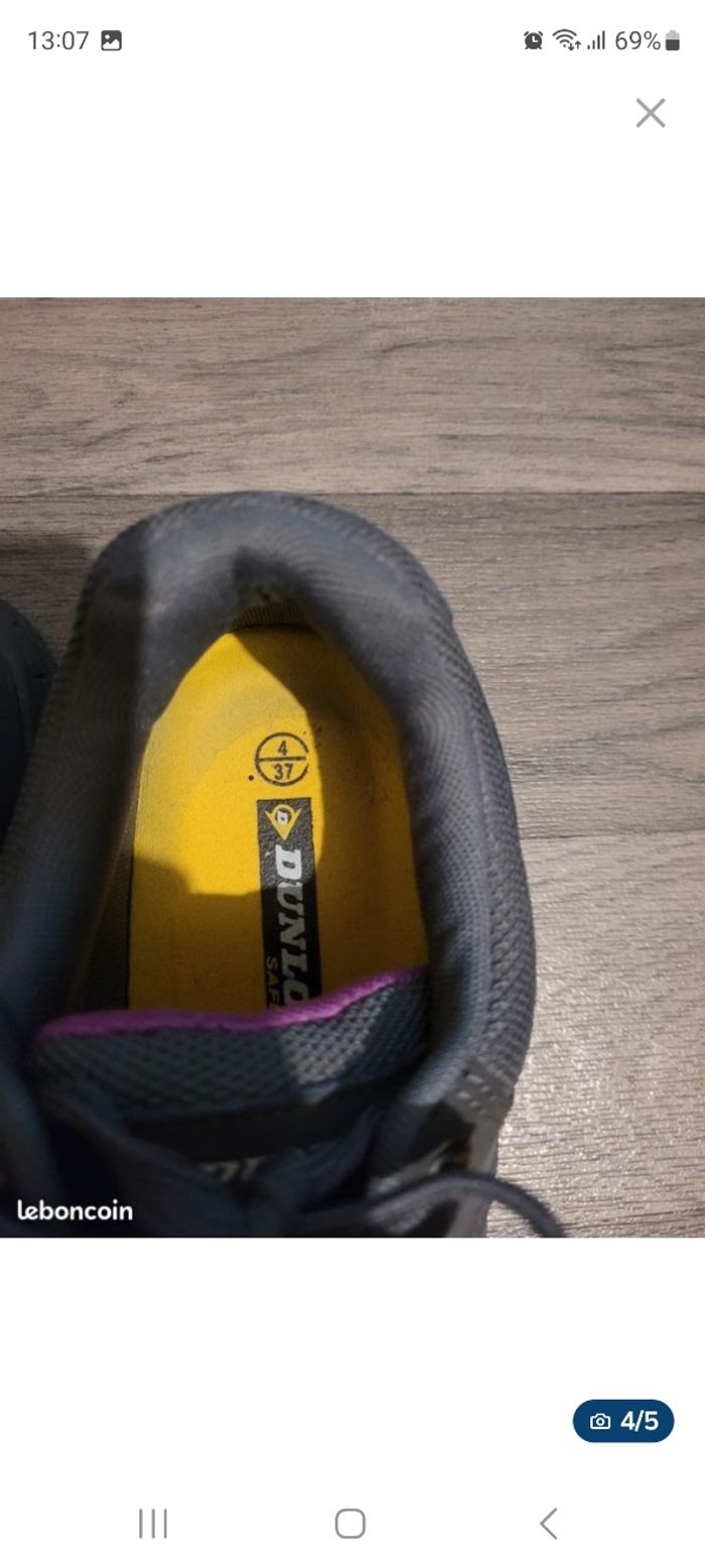 Paire de chaussures de sécurité(femme)Dunlop-Pointure 37 - photo numéro 4
