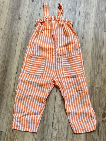 Salopette d’été rayé orange Zara fille 3/4 ans