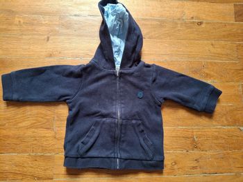 Sweat à capuche Hoodie bleu marine 6 mois jacadi