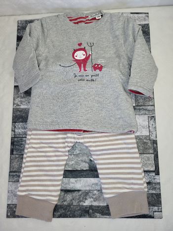 Ensemble pull et pantalon rayé (6mois) - Kimbaloo 