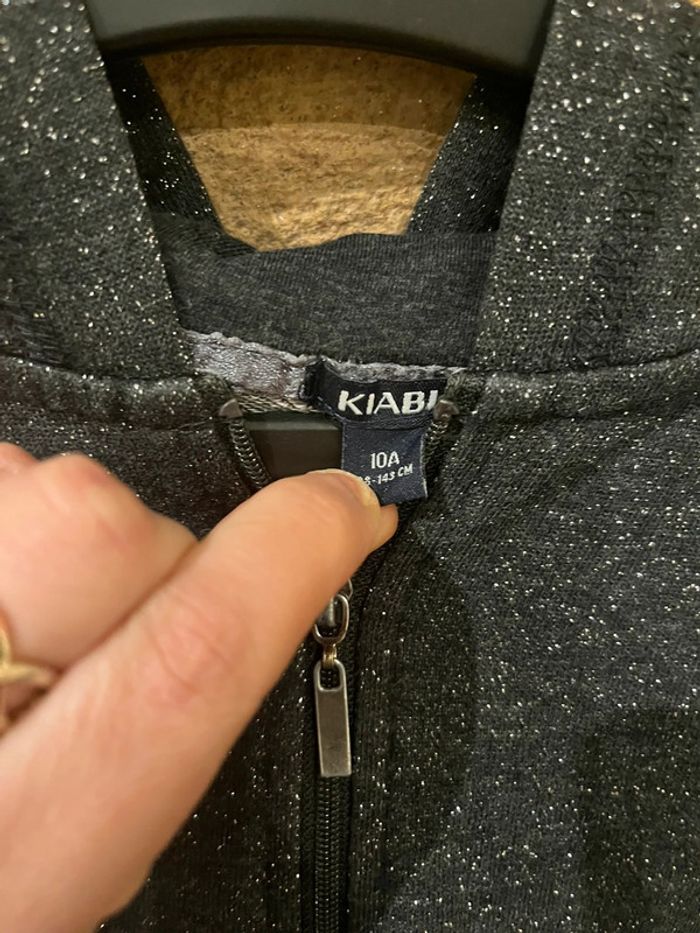 Gilet à capuche pailleté 10 ans Kiabi - photo numéro 2