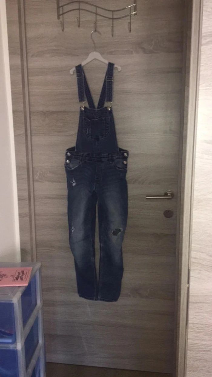 Salopette en jeans délavé 10-11ans