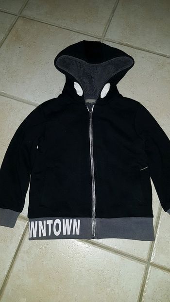 Gilet zippé très épais noir intérieur polaire