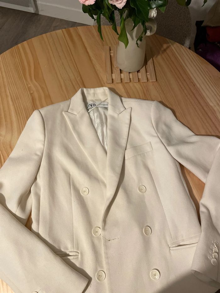 Blazer Zara crème - photo numéro 2