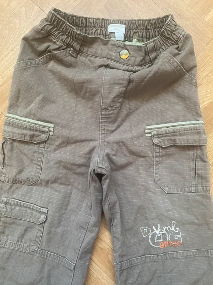 Pantalon à jambes larges marron taille 24 mois Kimbaloo - photo numéro 2