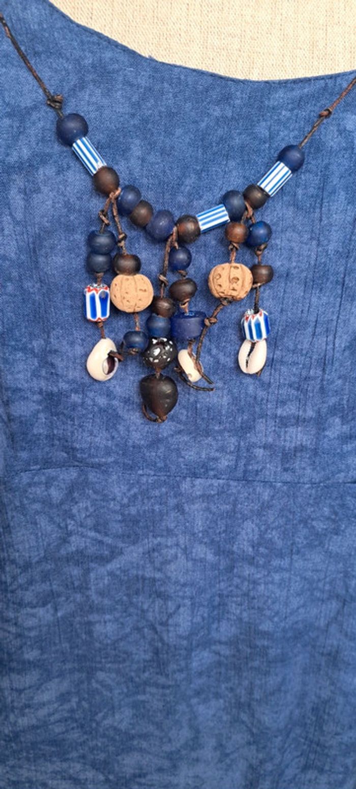 Robe d'été bleue légère à bretelles 40-42 - photo numéro 4