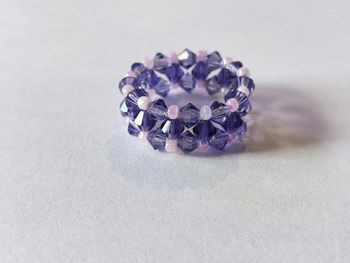 Bague anneau en perles
