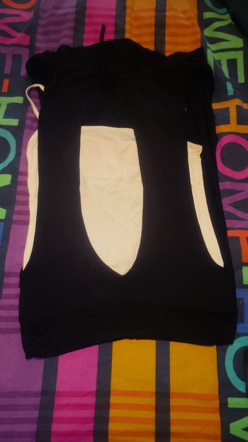 Debardeur 2 en 1 noir et blanc taille 36/38