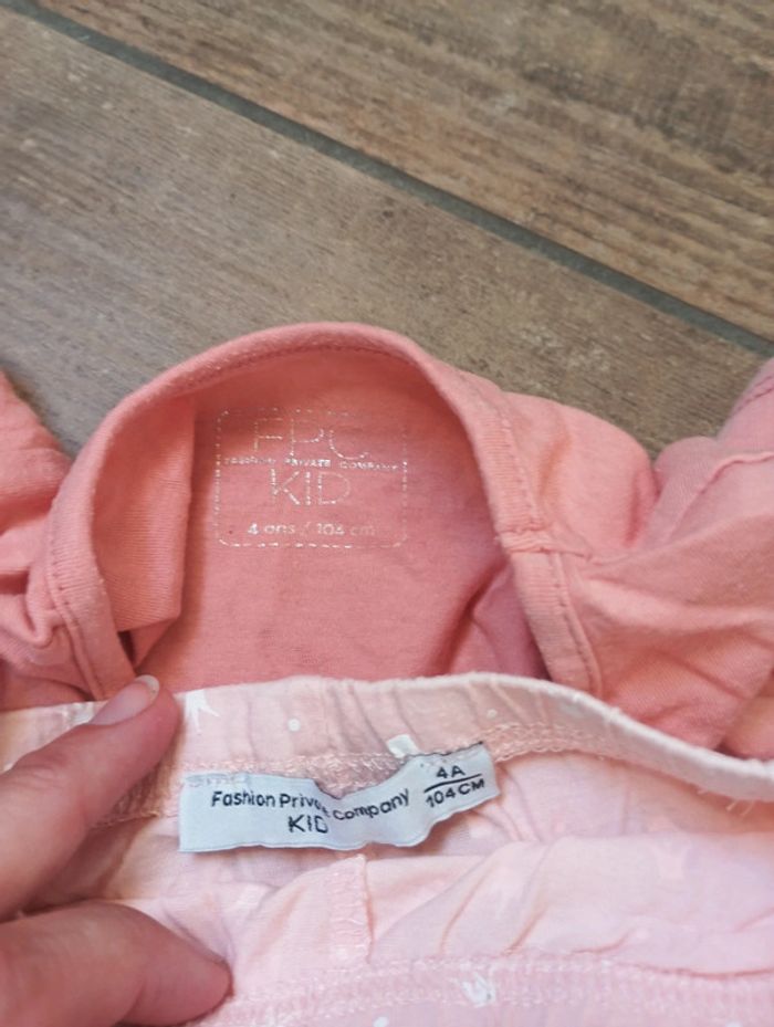 Pyjashort pyjama été léger manches courtes Fille 4 ans Cygne petite princesse Fpc - photo numéro 2