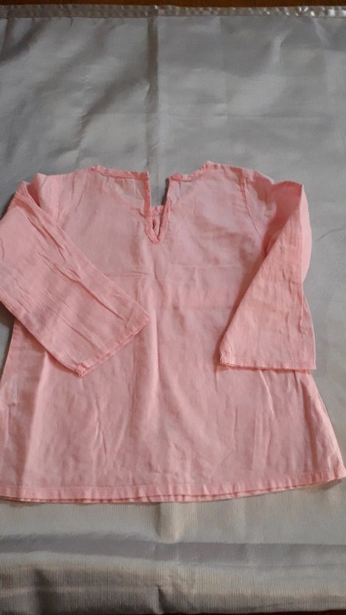 Tunique coton léger rose - photo numéro 3