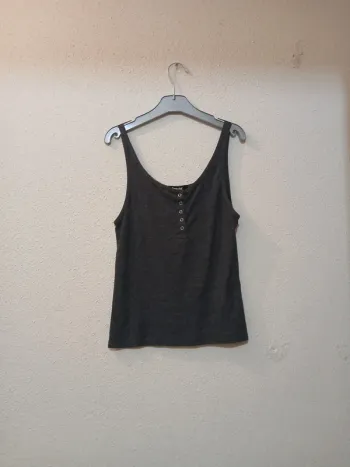Débardeur gris/noir basic " Jennyfer " taille M