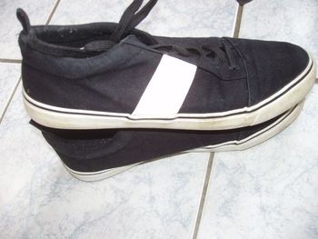 baskets toile lacets