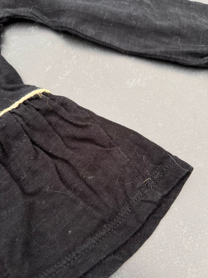 Blouse manches longues col rond noir - photo numéro 2