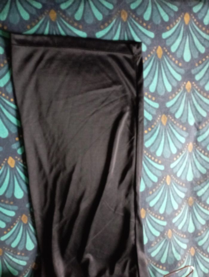 Legging satin noir, jambes larges - photo numéro 3