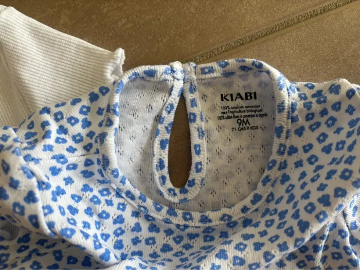 Lot 2 tee-shirts Kiabi - 9 mois - photo numéro 2
