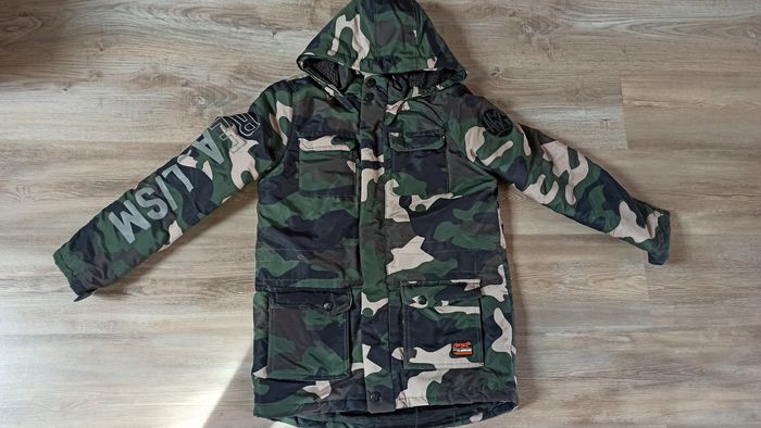 Manteau veste chaude militaire kaki 14 ans - photo numéro 3