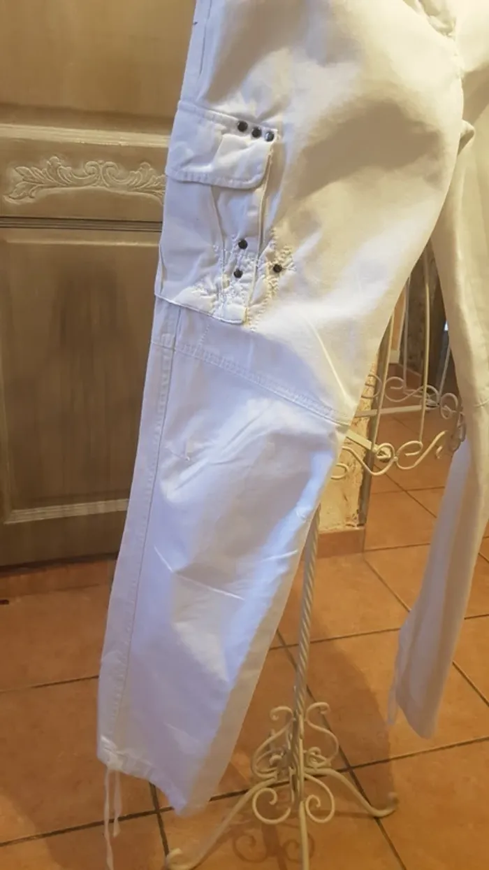 Jean blanc style baggy - photo numéro 2