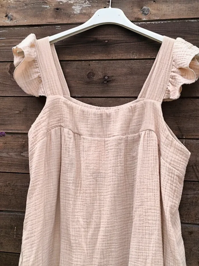 Robe courte beige gaz de coton TU 36 à 42 - photo numéro 4