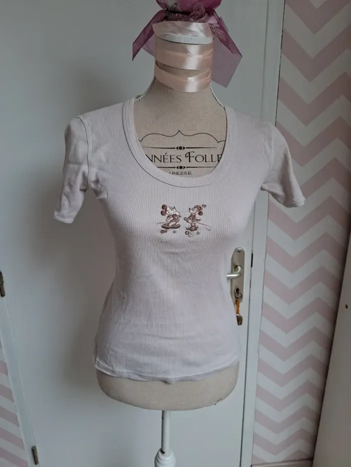 T shirt côtelé