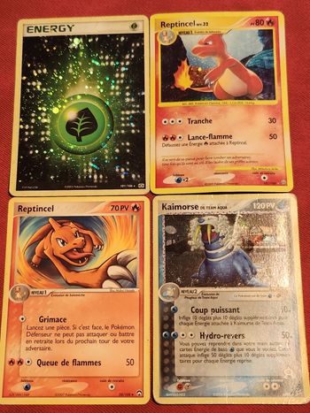 Lot 4 carte pokémon hollographique