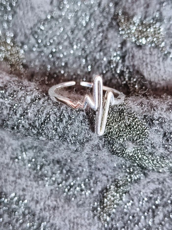 Bague argentée réglable originale neuve Santé fréquence cardiaque - photo numéro 6