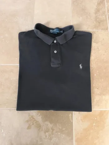 Polo Ralph Lauren homme XXL pima coton gris foncé logo gris excellent état