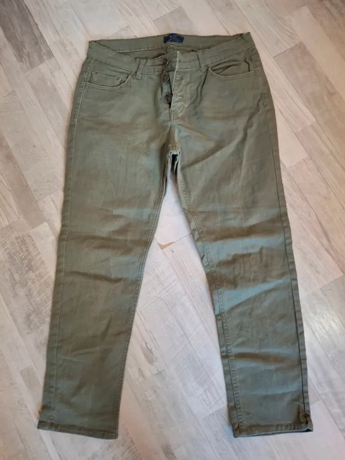 Pantalon slim fit kaki - photo numéro 2