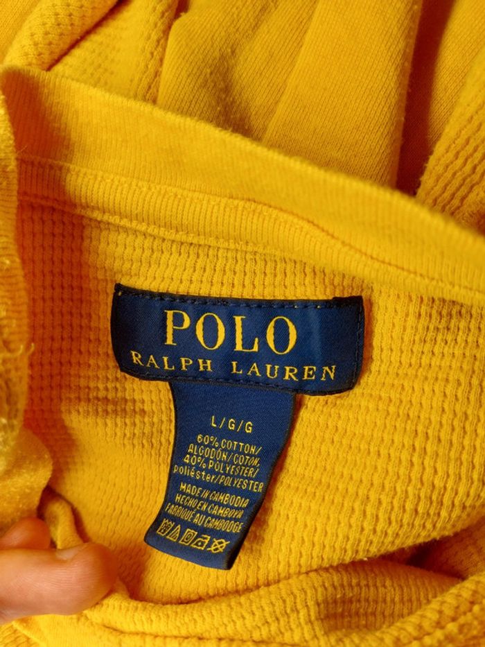 Col rond/crewneck/nid d'abeille ralph Lauren bear taille L - photo numéro 4
