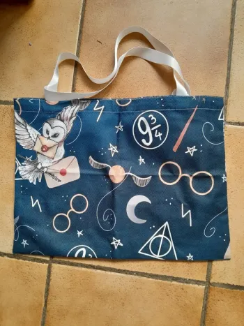 Grand sac en Chanvre, Harry Potter, couleur bleu