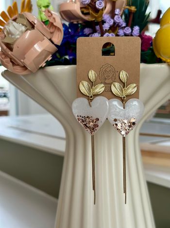 Boucles d’oreilles en résine UV 