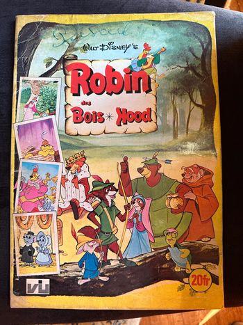 Album images VIU style Panini livre Walt Disney Robin des bois non complet stickers