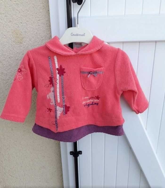 Ensemble 2 pièces bébé filles 6 mois - photo numéro 2