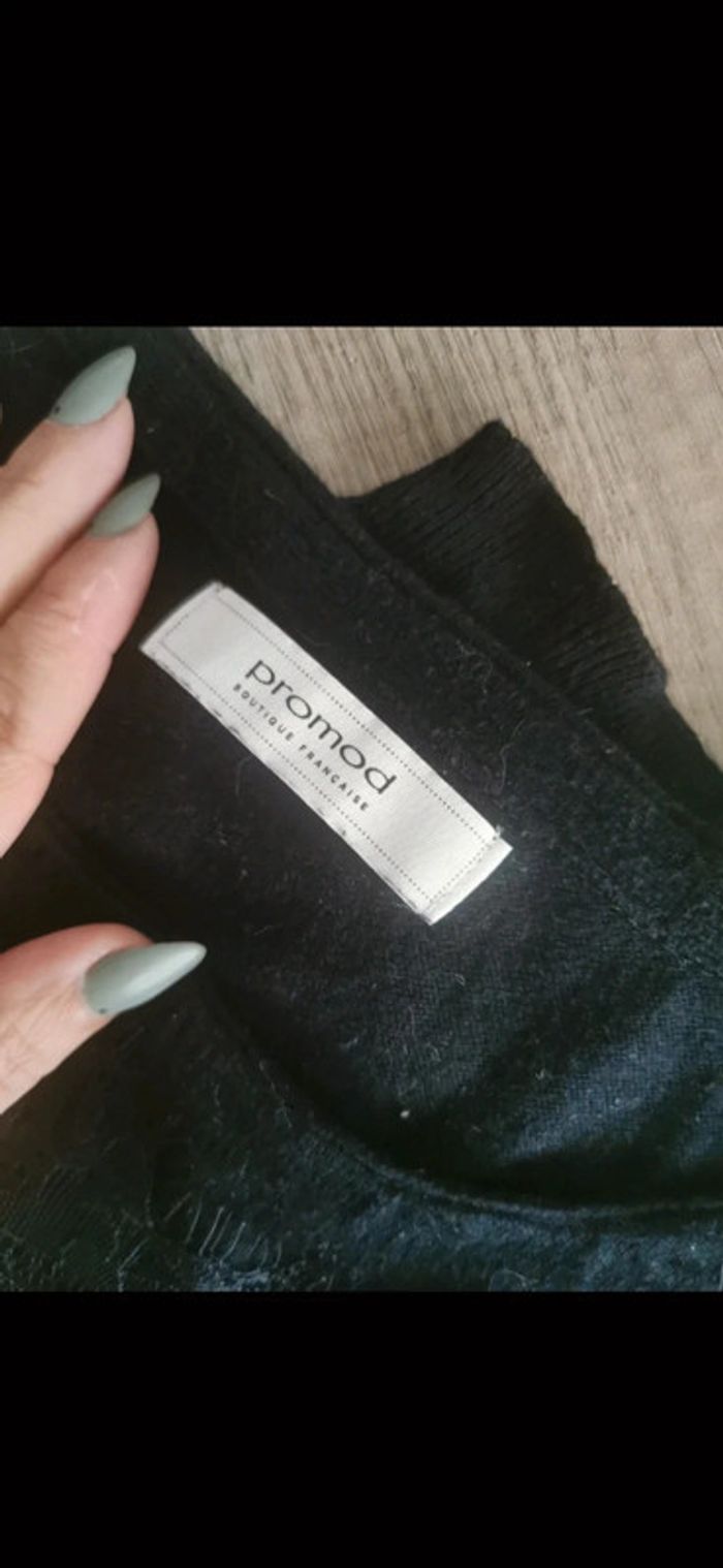 Pull noir dentelle promod - photo numéro 5