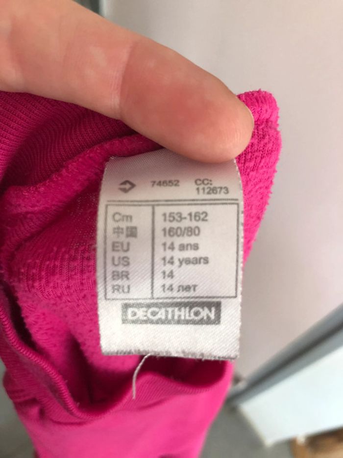 T-shirt Décathlon rose 14 ans - photo numéro 2