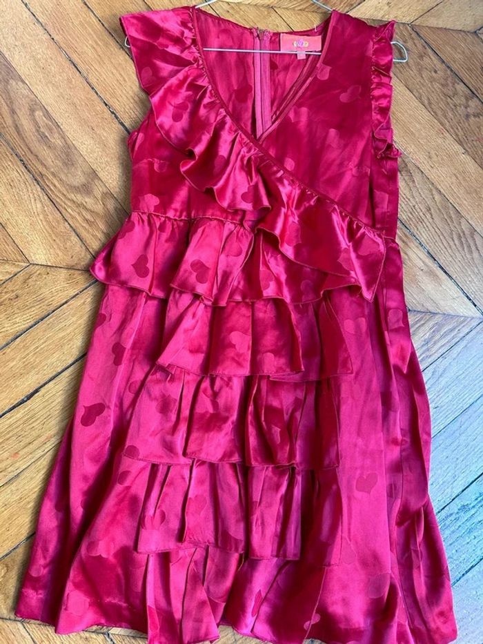 NEUVE Sublime robe 100%soie Manoush taille 38 rouge - photo numéro 8