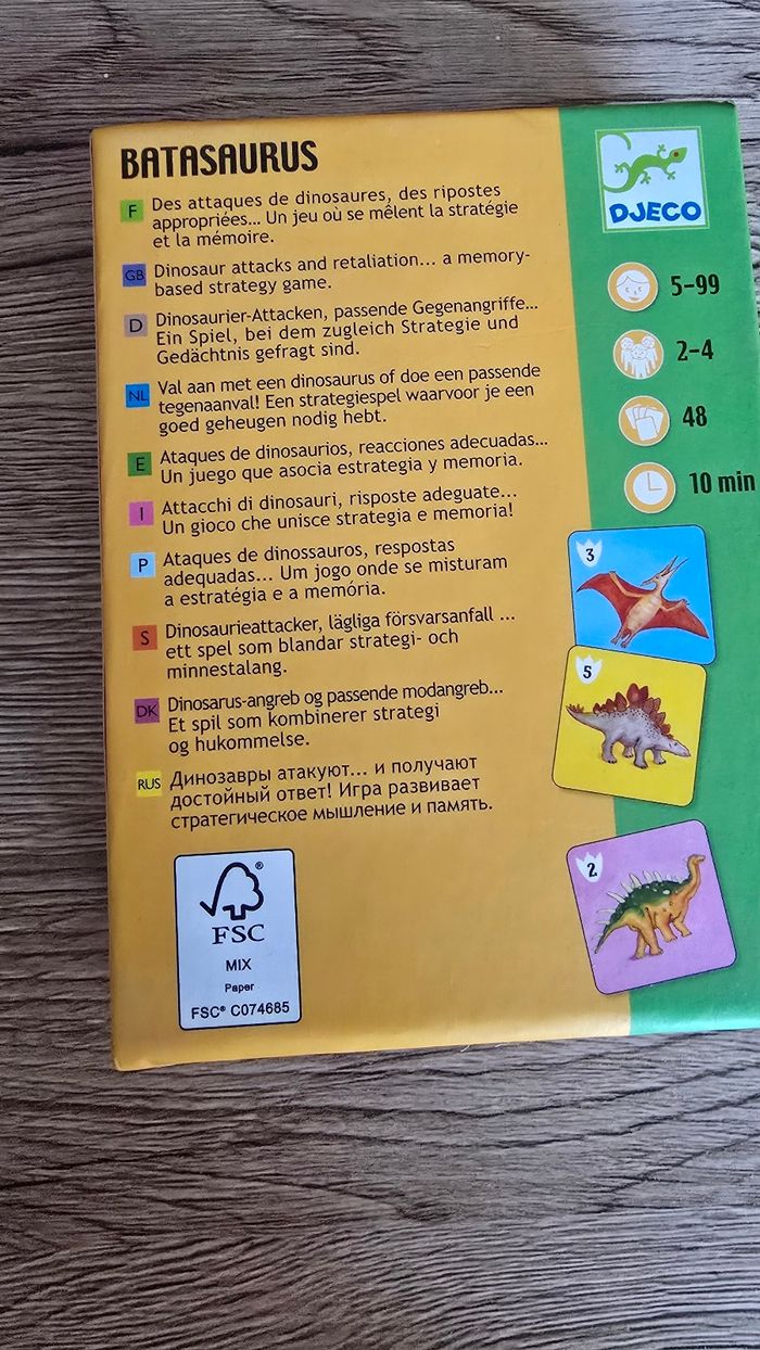 Lot 2 jeux bata-miaou et batasaurus - photo numéro 7