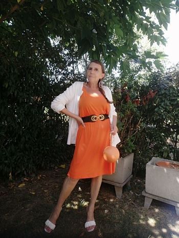 Robe été Orange H&M