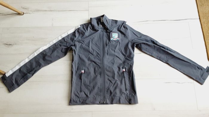 Vêtement fille veste blouson Oxylane coupe vent gris 14 ans Neuf