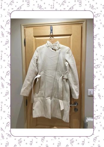 Manteau en laine crème etam