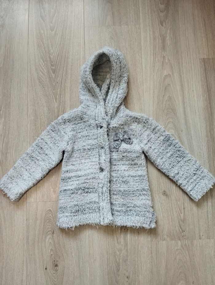 Gilet chaud capuche gris argenté fille 24 mois Gémo - photo numéro 2