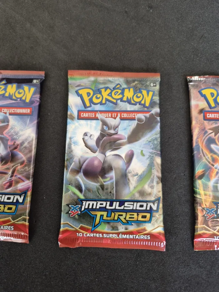 Lot 3 x Booster Pokémon Impulsion Turbo Mega Mewtwo X Y Demolosse Neuf Scellé FR - photo numéro 3