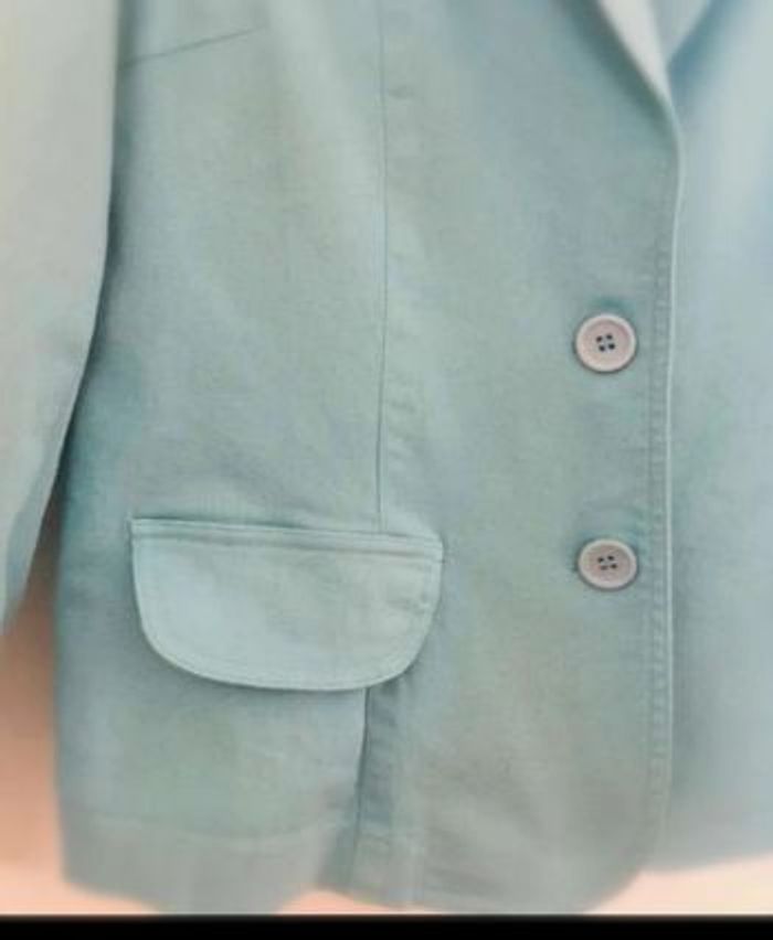 Veste  turquoise  Taille  40  -  44 vintage - photo numéro 4