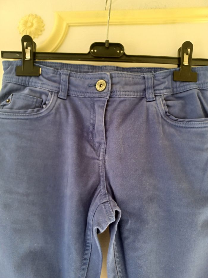 Jeans couleur bleu dur fille bilook 14 ans - photo numéro 5