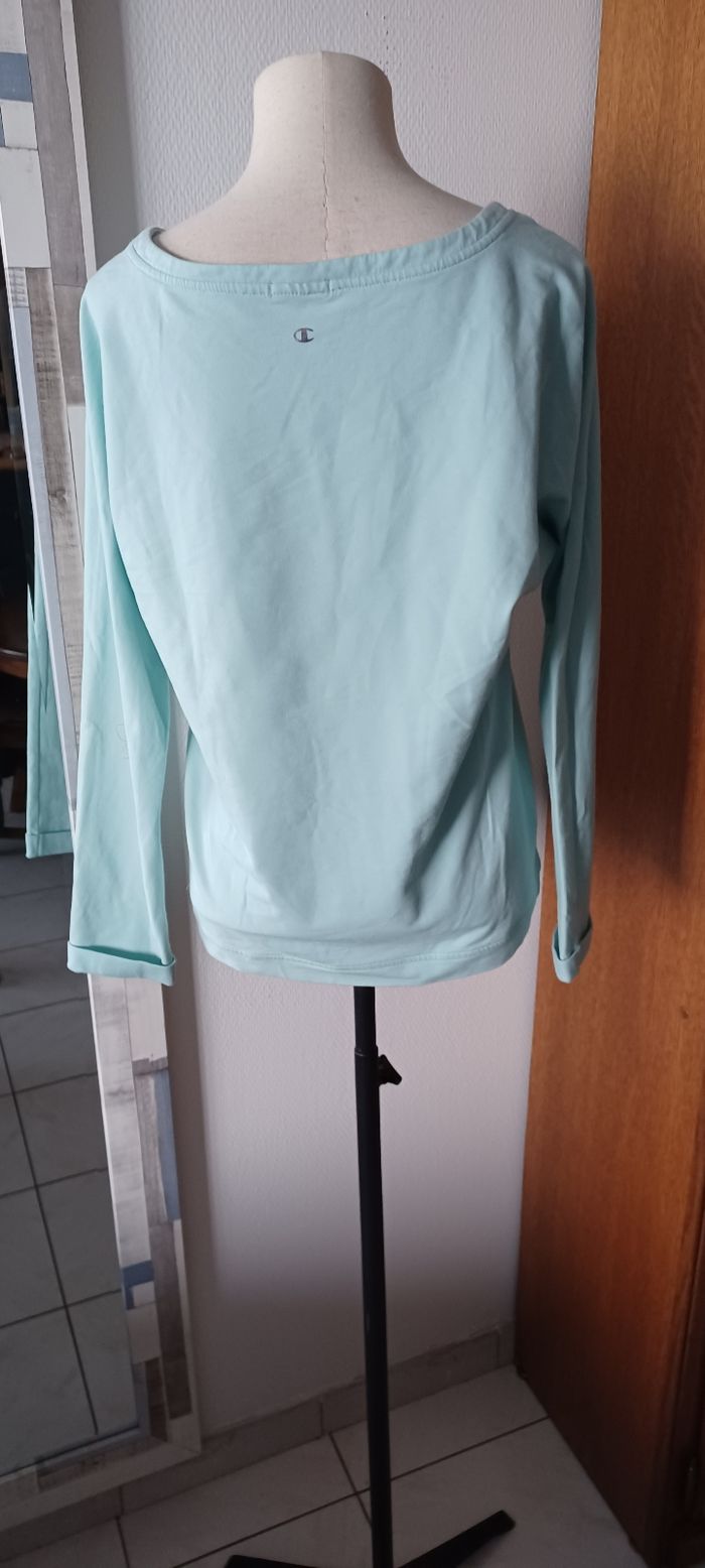 Très beau pull femme T U  couleur vert d'eau - photo numéro 6
