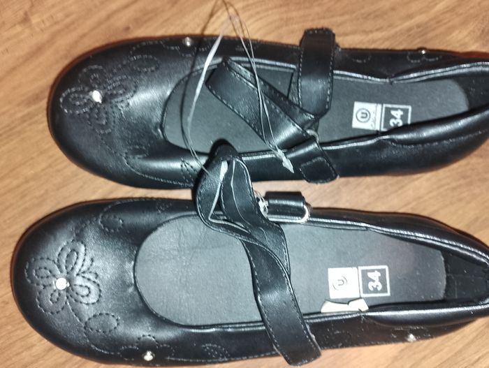 Chaussures soulier noir neuve à scratch - photo numéro 9