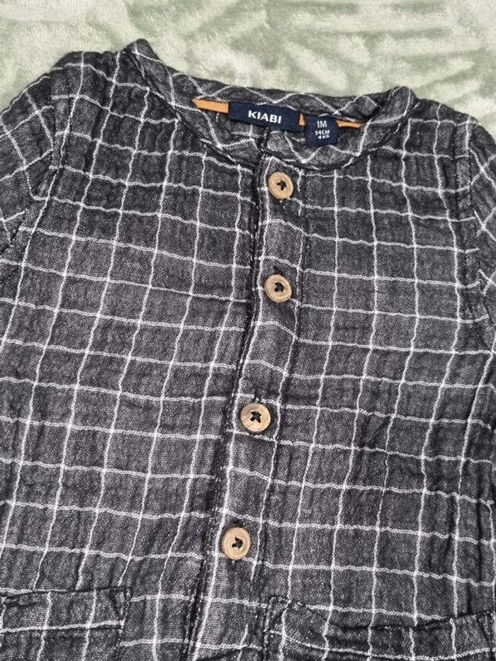 Pyjama bébé 1 mois en gaz de coton - photo numéro 2