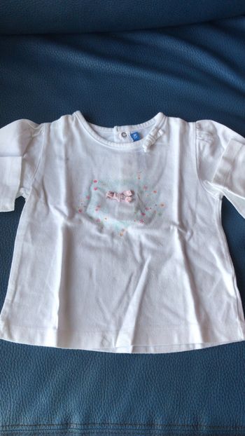 Bout chou t shirt blanc 12 mois