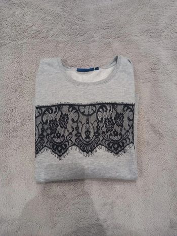 Pull/Sweat Vintage Gris dentelle