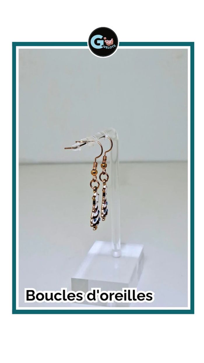 🦚Boucle d'oreilles sapin de Noël - photo numéro 3
